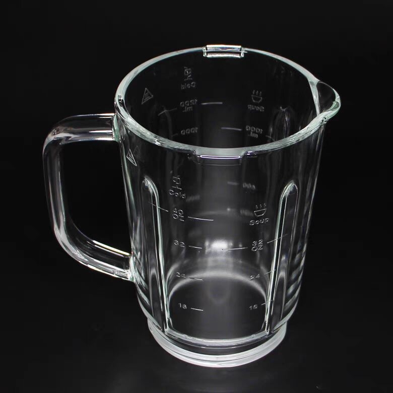 Blue Weidi Стъклена чаша за блендер от боросиликат, модел 1750ml; функции: хранителни добавки, смилане за разрушаване на клетъчните стени, бързо пюриране