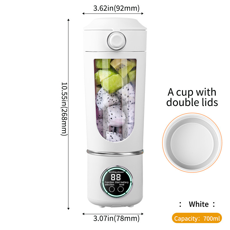 Prijenosna čaša za sokove – kompaktan višenamjenski punjivi sokovnik s ugrađenom baterijom, 150 W, kapacitet 601–800 ml, drobljenje leda.