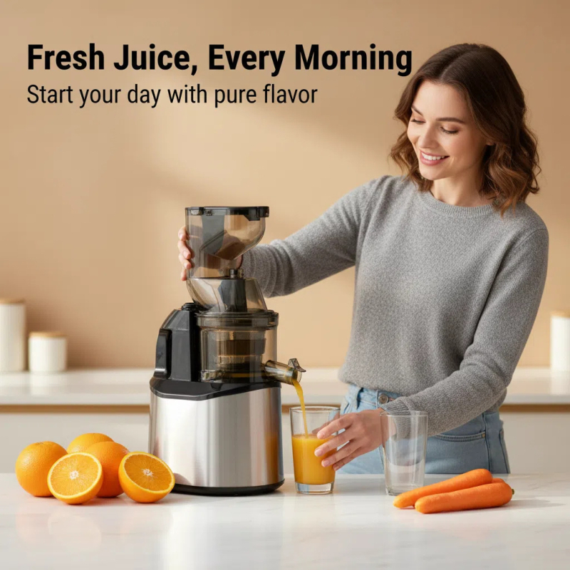 Nehrđajući čelični sokovnik s razdjeljivanjem taloga soka – 2 L kapacitet, 201-500 W, do 12 000 okretaja u minuti