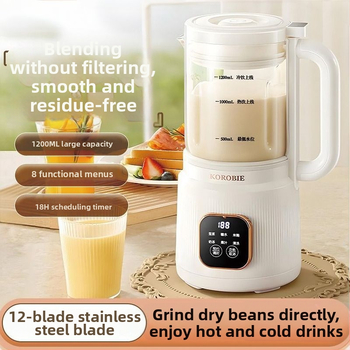 Sklenený stroj na sójové mlieko s automatickým ohrevom, kapacita 1–1,5 L, bez filtra, dotykové ovládanie