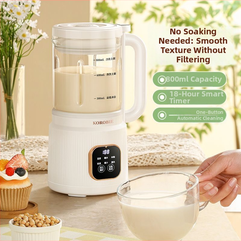 Sklenený stroj na sójové mlieko s automatickým ohrevom, kapacita 1–1,5 L, bez filtra, dotykové ovládanie