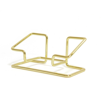 Suport metalic pentru cărți de vizită pentru birou – design geometric, strat unic, personalizabil