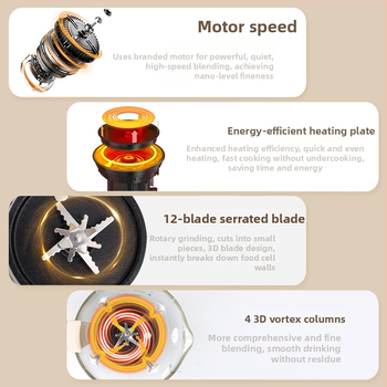 KC-8106 Машина за соево мляко и хранителни добавки, 750W, 1.2 л капацитет, управление с докосване, разрушаване на клетъчните стени без филтър