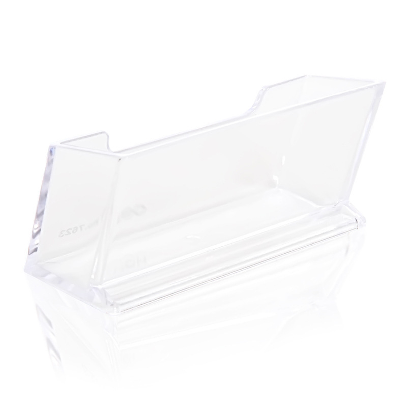 Deli 7623 Suport pentru Cărți de Vizită din Plastic, Capacitate Mare, Pentru Birou, Strat Unic, Ideal Cadou de Afaceri