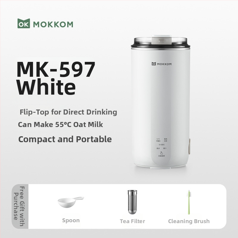 Moke MK-597 Stroj na sójové mlieko — nerezové telo, mletie bez sitka, ohrev rámu, 300 W, kapacita pod 1 l