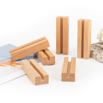 Bukova drvena baza za kalendar i držač kartica — Materijal: Beech; Stil: Moderna jednostavnost; Značka: Senyao Bamboo