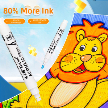 Ακρυλικός μαρκαδόρος με δυνατότητα στοίβαξης για μαθητές και παιδιά, με βάση το νερό, με μεγάλη χωρητικότητα, γρήγορο στέγνωμα, αδιάβροχος