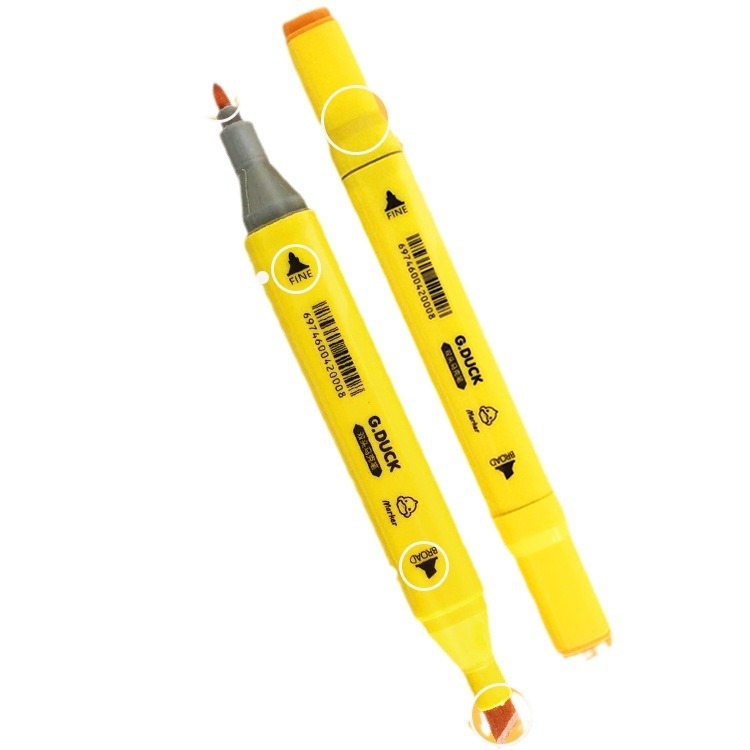 Μαρκαδόρος για παιδιά – G.DUCK, βάση λαδιού, γρήγορο στέγνωμα, συμβατός με υδαρή χρώματα (Μάρκα: G.DUCK; Συσκευασία: 25 τεμάχια; Βάρος: 0,834 kg; Τύπος μελάνης: λαδιού)