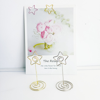 Suport pentru bloc de notițe autocolante și carduri de vizită, în formă de stea cu cinci colțuri, un singur strat, design geometric, 1 spațiu, personalizare la cerere