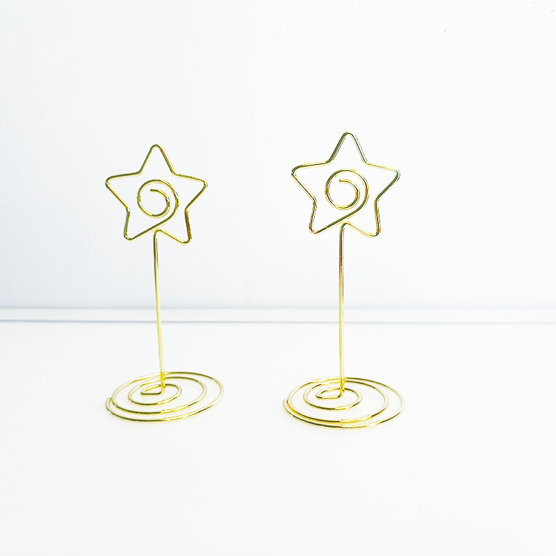 Suport pentru bloc de notițe autocolante și carduri de vizită, în formă de stea cu cinci colțuri, un singur strat, design geometric, 1 spațiu, personalizare la cerere