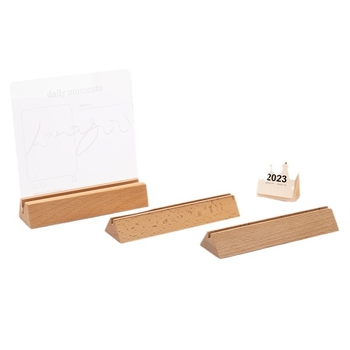 Držač za vizitke od drveta i stolni kalendar – buk drvo, Jinxuan, moderni minimalistički stil