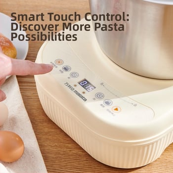 Tésztamixer – teljesen automata, érintőgombos kezeléssel, rozsdamentes acél tál, 5–10 L kapacitás, 111–240 V