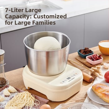 Tésztamixer – teljesen automata, érintőgombos kezeléssel, rozsdamentes acél tál, 5–10 L kapacitás, 111–240 V