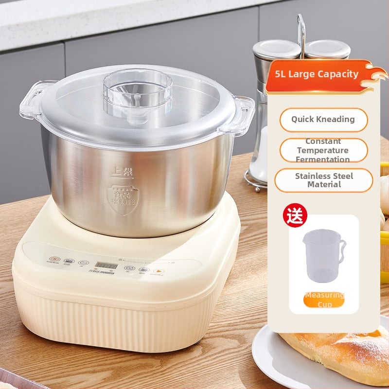 Tésztamixer – teljesen automata, érintőgombos kezeléssel, rozsdamentes acél tál, 5–10 L kapacitás, 111–240 V