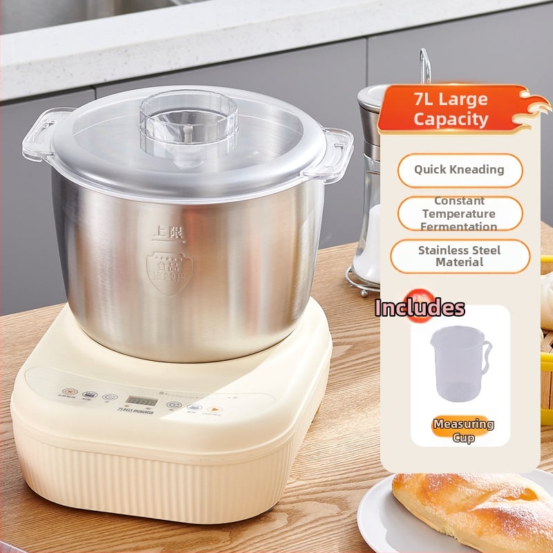 Tésztamixer – teljesen automata, érintőgombos kezeléssel, rozsdamentes acél tál, 5–10 L kapacitás, 111–240 V