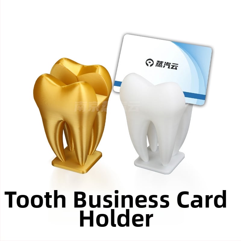 Suport pentru cărți de vizită în formă de dinte pentru cabinet stomatologic — Nothing, PLA, Model 010301002, Personalizabil