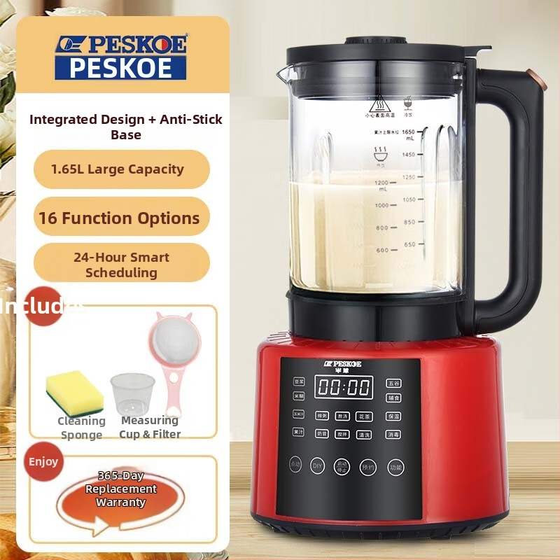 Viacúčelový mlynček na sójové mlieko a šťavy s polovičnou guľou – kapacita 1,2 L+, dotykové ovládanie, mletie bez filtra, 3D vykurovanie, horúce sušenie a sterilizácia