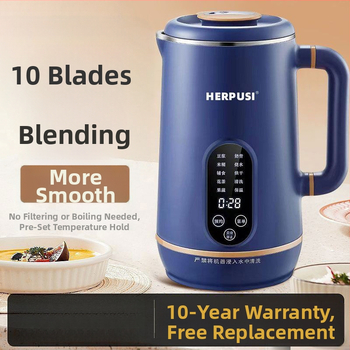 Domáci blender na sójové mlieko s automatickým zohrievaním, kapacita do 0,6 l, bez ručného umývania, viacúčelový ovocný džús