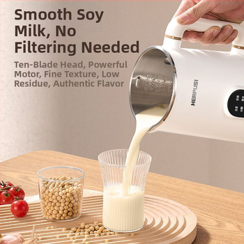 Domáci blender na sójové mlieko s automatickým zohrievaním, kapacita do 0,6 l, bez ručného umývania, viacúčelový ovocný džús
