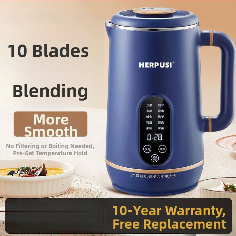Domáci blender na sójové mlieko s automatickým zohrievaním, kapacita do 0,6 l, bez ručného umývania, viacúčelový ovocný džús