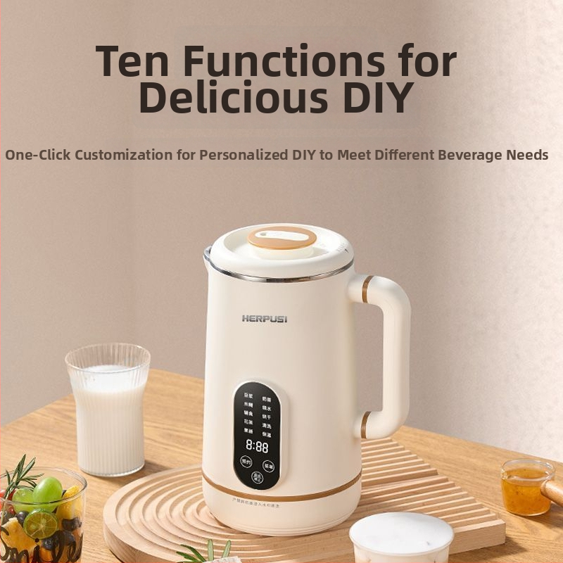 Domáci blender na sójové mlieko s automatickým zohrievaním, kapacita do 0,6 l, bez ručného umývania, viacúčelový ovocný džús