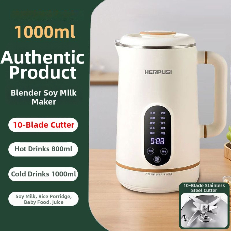 Domáci blender na sójové mlieko s automatickým zohrievaním, kapacita do 0,6 l, bez ručného umývania, viacúčelový ovocný džús