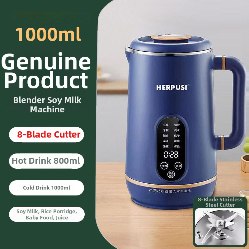 Domáci blender na sójové mlieko s automatickým zohrievaním, kapacita do 0,6 l, bez ručného umývania, viacúčelový ovocný džús