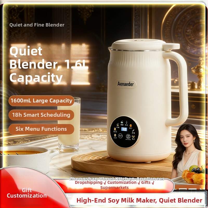 Stroj na sójové mlieko, nerezové telo, 800 W, mletie bez sitka, ohrev spodnej dosky, udržiava teplo pre 4–5 porci