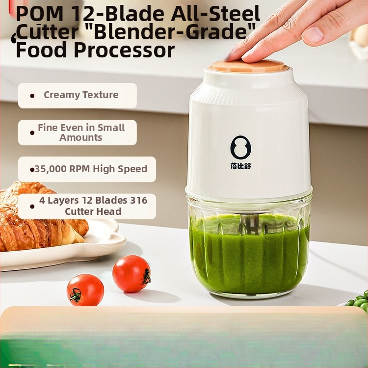 Procesor za bebinu hranu – kompaktni višenamjenski blender za pire od voća i rižine kaše, kapacitet 300 ml, mehaničko upravljanje, 111–240 V, do 10 000 RPM, 1 oštrica.