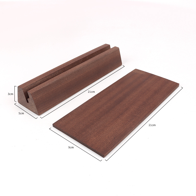 Drvena osnova za stolni kalendar od bukovog drveta - moderni minimalistički stil, mogućnost ispisa logotipa, pogodna za dom i ured, držač za kartice i razglednice