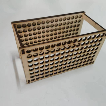 Cutie din lemn pentru depozitarea markerelor de vopsea, cu suport detașabil pentru vârf fin, model 120, configurații 120 de piese și 77 de piese, logo tipărit: OK