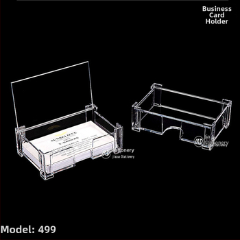 Držiak vizitiek, PS materiál, model 499, jednovrstvý, geometrický tvar, možnosť tlače loga