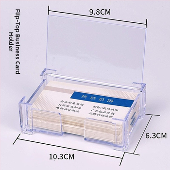 Držiak vizitiek, PS materiál, model 499, jednovrstvý, geometrický tvar, možnosť tlače loga