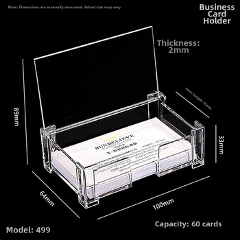 Držiak vizitiek, PS materiál, model 499, jednovrstvý, geometrický tvar, možnosť tlače loga