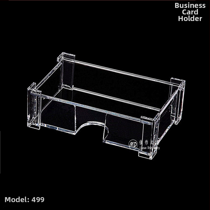 Držiak vizitiek, PS materiál, model 499, jednovrstvý, geometrický tvar, možnosť tlače loga