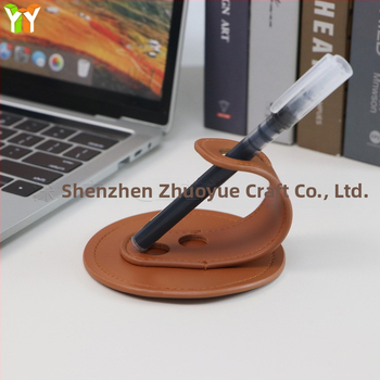 PU kožený stolný držiak na pero, kreatívny kancelársky organizér, tlač loga k dispozícii, prispôsobiteľný obchodný dar