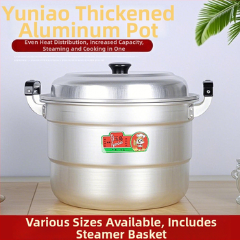 Hlinírový dvojúrovňový parný hrniec, s jednopodlažným dnom, univerzálny pre všetky platne