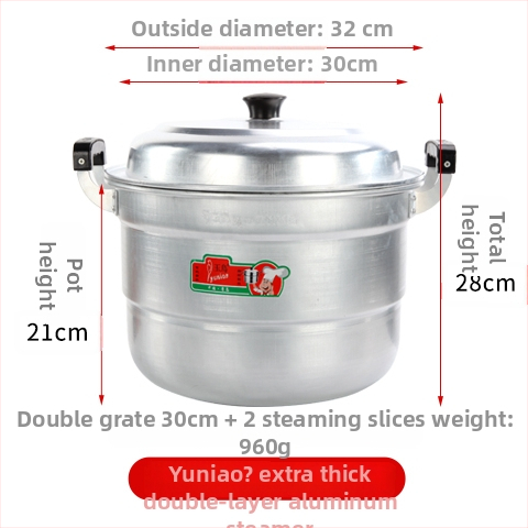 Hlinírový dvojúrovňový parný hrniec, s jednopodlažným dnom, univerzálny pre všetky platne