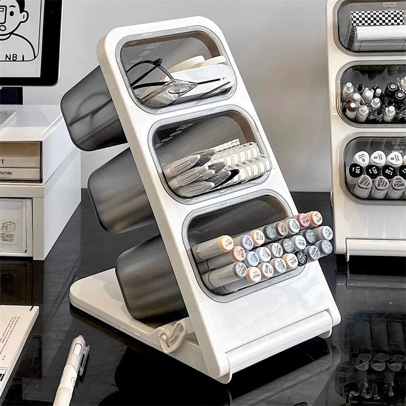 Πλαστικός δίσκος-κρατήρας στυλό με γωνιακό σχεδιασμό, τριγωνικό σχήμα, μεγάλη χωρητικότητα