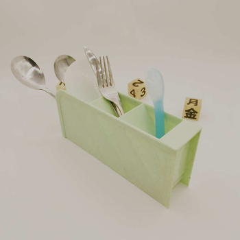 Κεκλιμένος κρατήρας για στυλό, πλαστικό δοχείο αποθήκευσης με πολλαπλά κάθετα διαμερίσματα, κατασκευασμένος από PP και σκόνη από σιτάρι, φιλικός προς το περιβάλλον