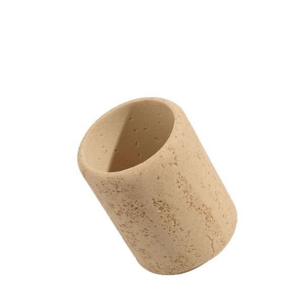Keramički držač za olovke s teksturom kamena, moderan minimalistički stil, vodootporan, kapacitet 18 L