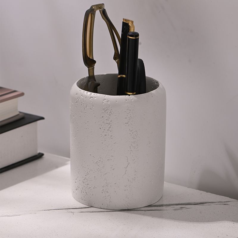 Keramički držač za olovke s teksturom kamena, moderan minimalistički stil, vodootporan, kapacitet 18 L
