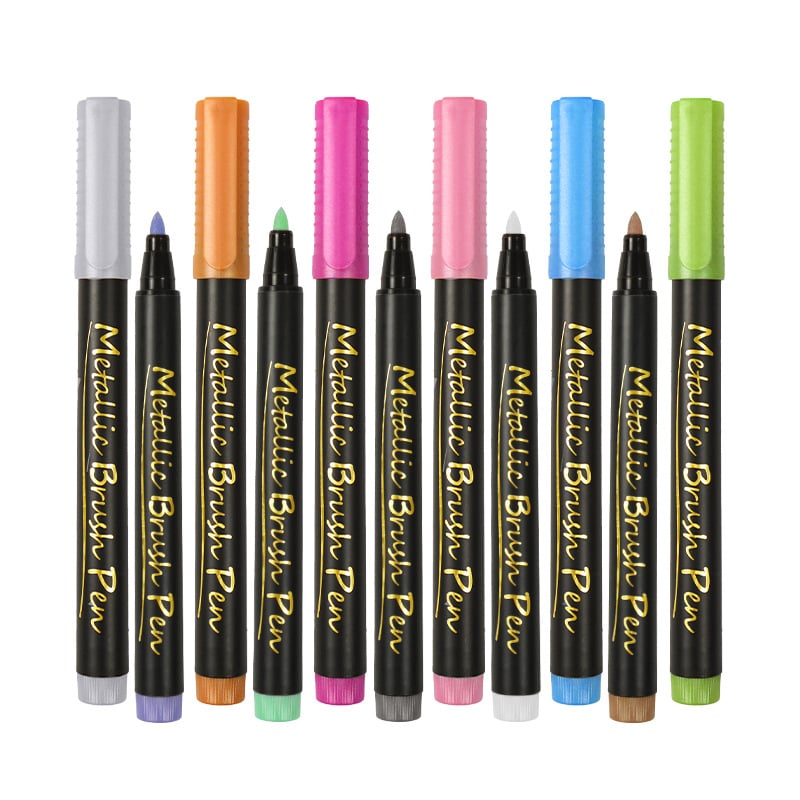 Μεταλλικός μαρκαδόρος για DIY ζωγραφική σε κεραμικά, με δυνατότητα στοίβαξης, σκληρή άκρη (Μάρκα: apao; Αναπληρώσεις: 12; Συσκευασία: Βασική συσκευασία)