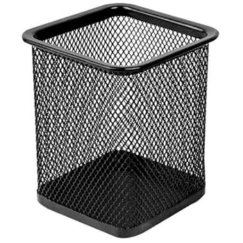 Deli 9174 Μεταλλική Θήκη για Στυλό με Μεταλλικό Πλέγμα, Τετράγωνου Σχήματος, Χωρίς Λογότυπο