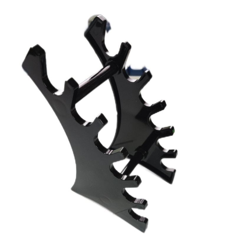 Ακρυλικό επιτραπέζιο κρατήρας για στυλό και οργανωτής, διαφανές εκθεσιακό ράφι, μοντέλο B-02, PS πλαστικό, εκτυπωμένο λογότυπο, δυνατότητα παραμετροποίησης