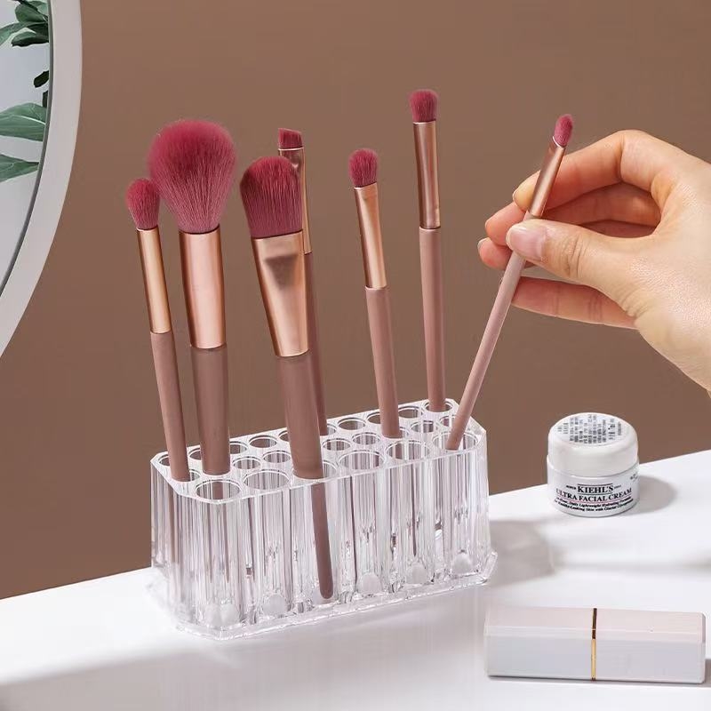 Držač olovaka, PS materijal, jednoslojni, minimalistički univerzalni dizajn, skladištenje za šminku i kupaonicu