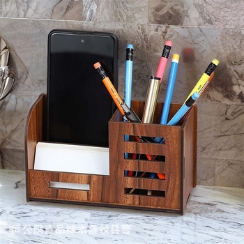 Organizator za stol s podijeljenim odjeljcima i poklopcem, staklena kutija za pohranu, model MX-1121