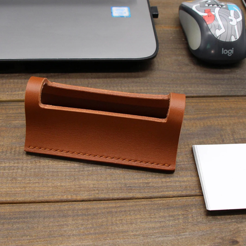 Suport pentru cărți de vizită din PVC pentru birou, design cu un singur strat, formă geometrică, capacitate 30 de carduri, imprimare logo disponibil