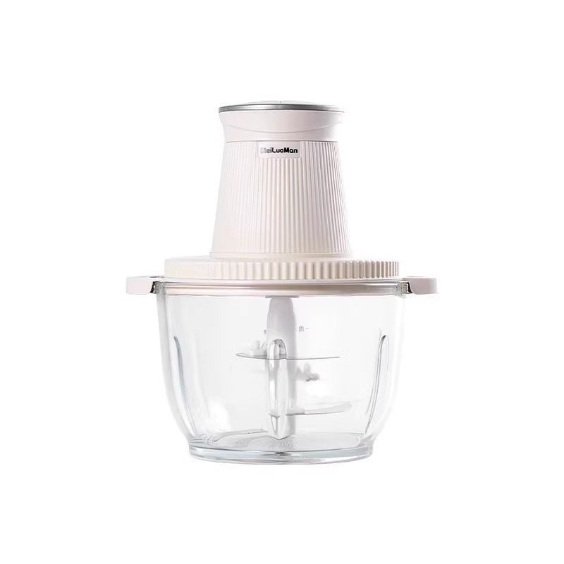 Domáce mlynček na mäso 2,5 l — plne automatický, multifunkčný, s 4 čepeľami a sklenenou nádobou, druhá rýchlosť