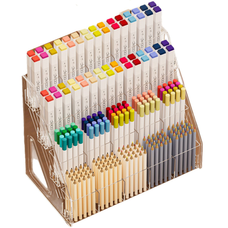 Držač olovaka za stol, PET organizator s 5 slojeva, zahtijeva montažu